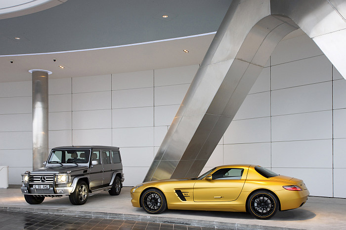 Mercedes-Benz SLS AMG "Desert Gold"+ G55AMG "Edition79"