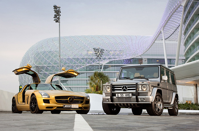Mercedes-Benz SLS AMG "Desert Gold"+ G55AMG "Edition79"